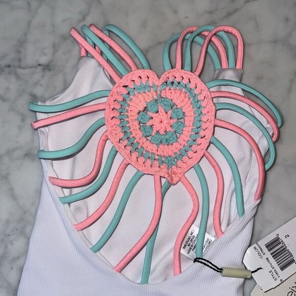 NWT Peixoto Kids Swimsuit with Pastel Accents 2Y - Picture 4 of 6